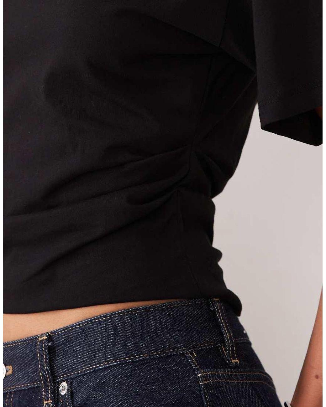 New Look Black Corset Tee