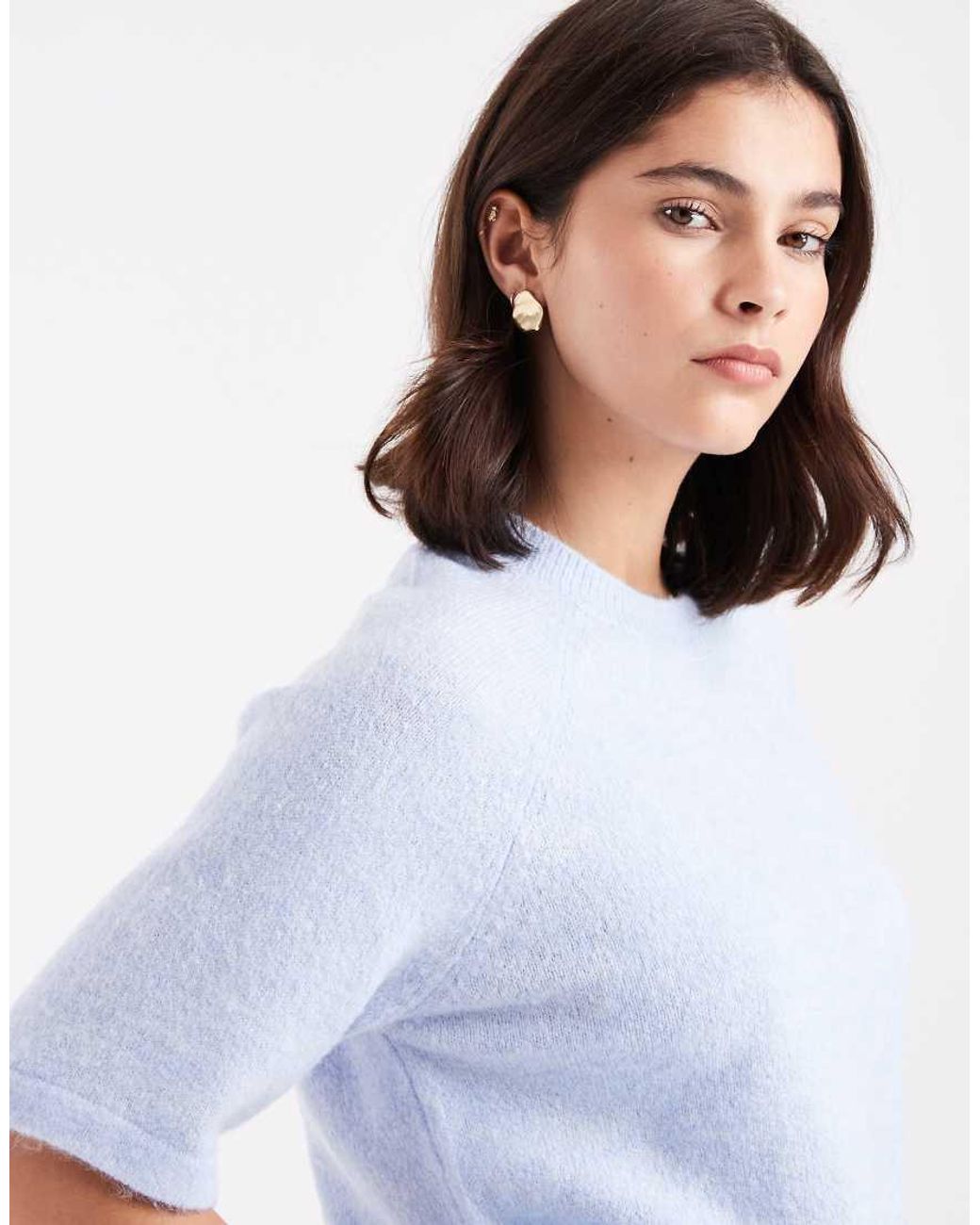Brave Soul White Crew Neck Short Sleeve Knitted T-Shirt