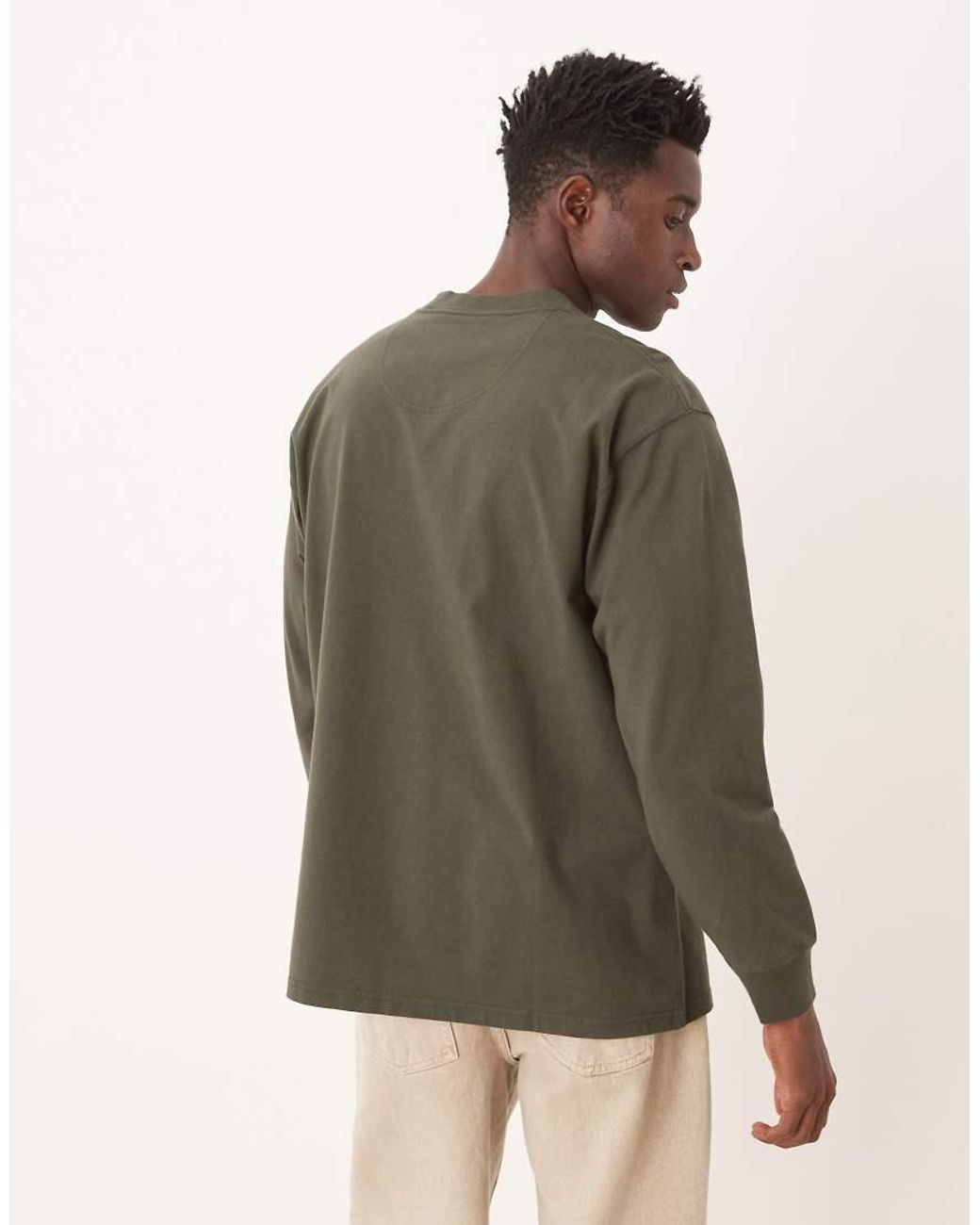 Barbour Green Walton Oversized Ls T-shirt for men