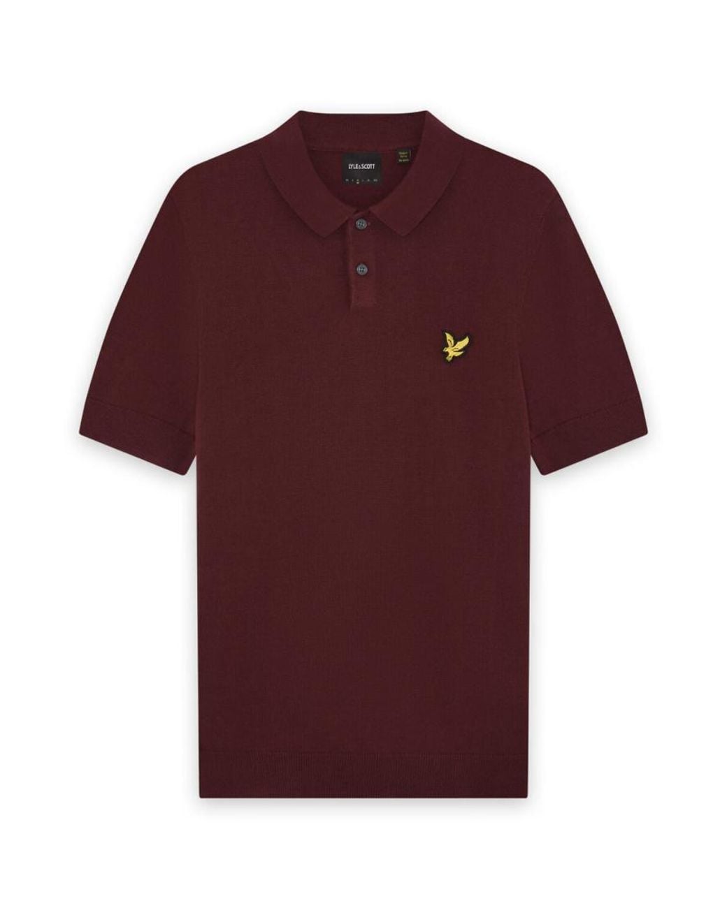 Lyle & Scott Red Mid Knits Knitted Polo Shirt for men