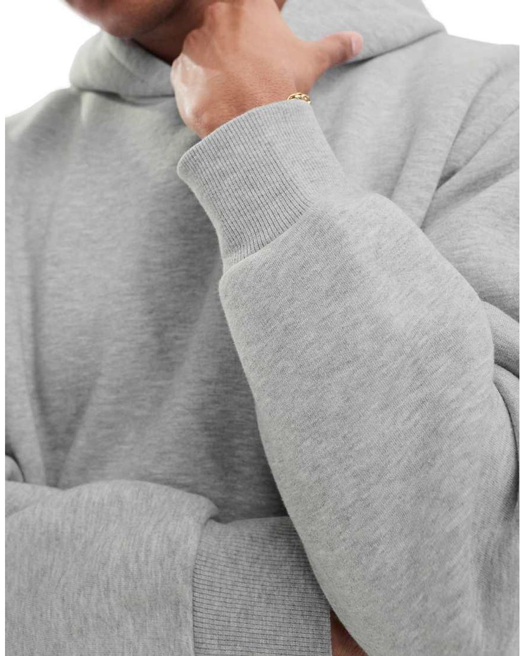 ASOS Gray Relaxed Boxy Hoodie for men