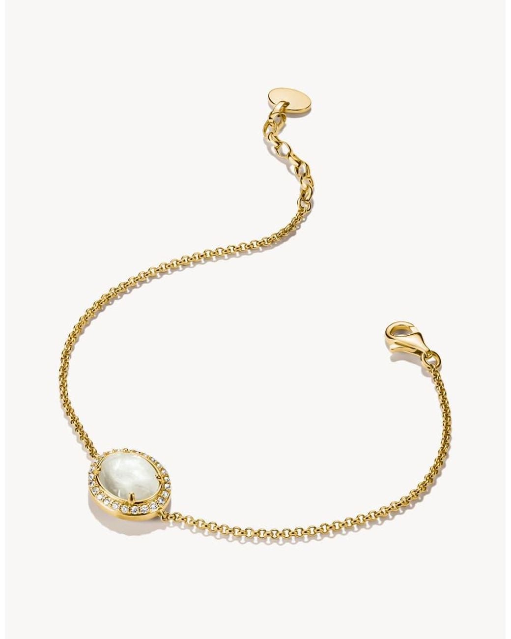 Thomas Sabo Natural Bracelet With Mother-of-pearl And White Zirconia