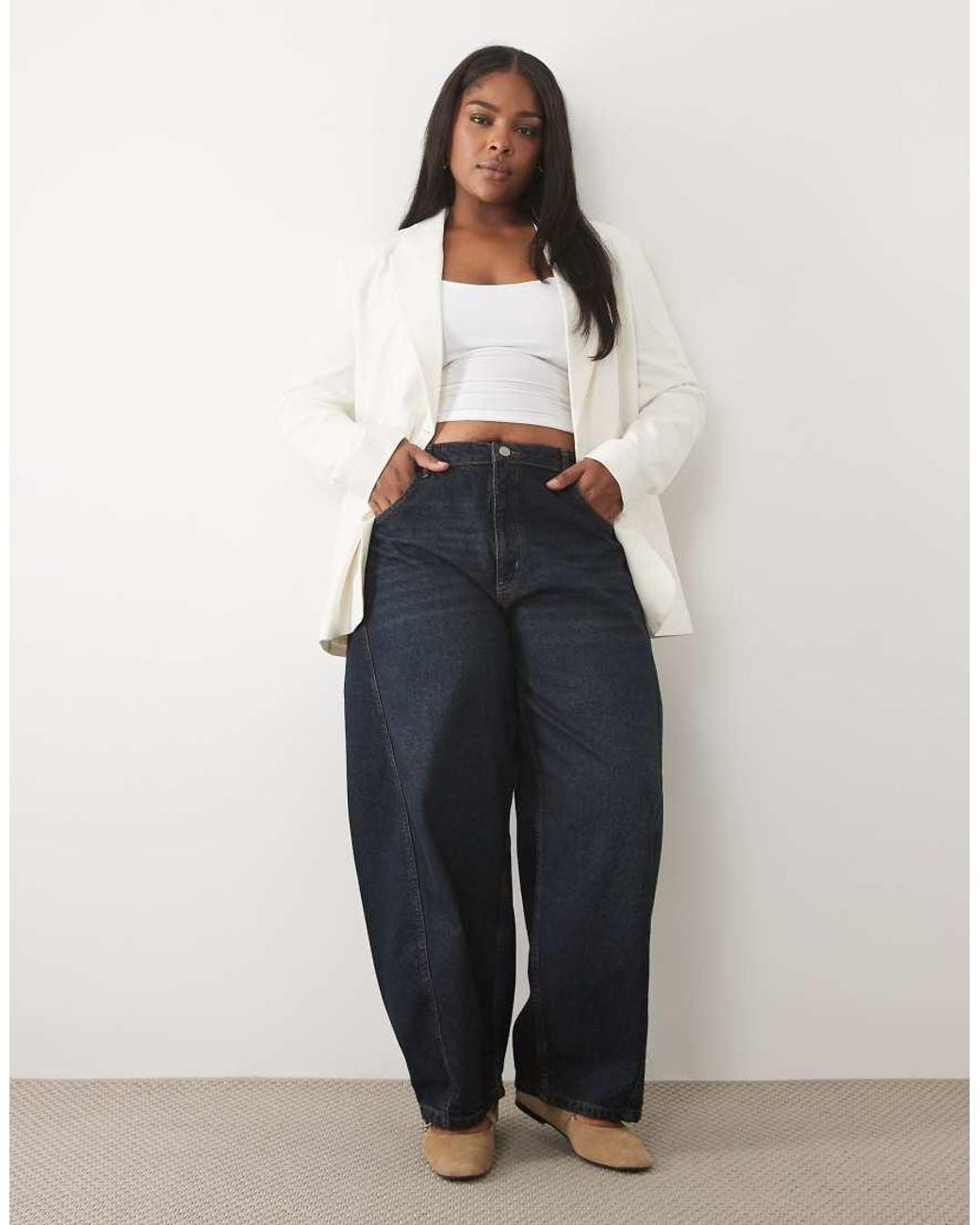 ASOS White Curve Tailored Relaxed Blazer
