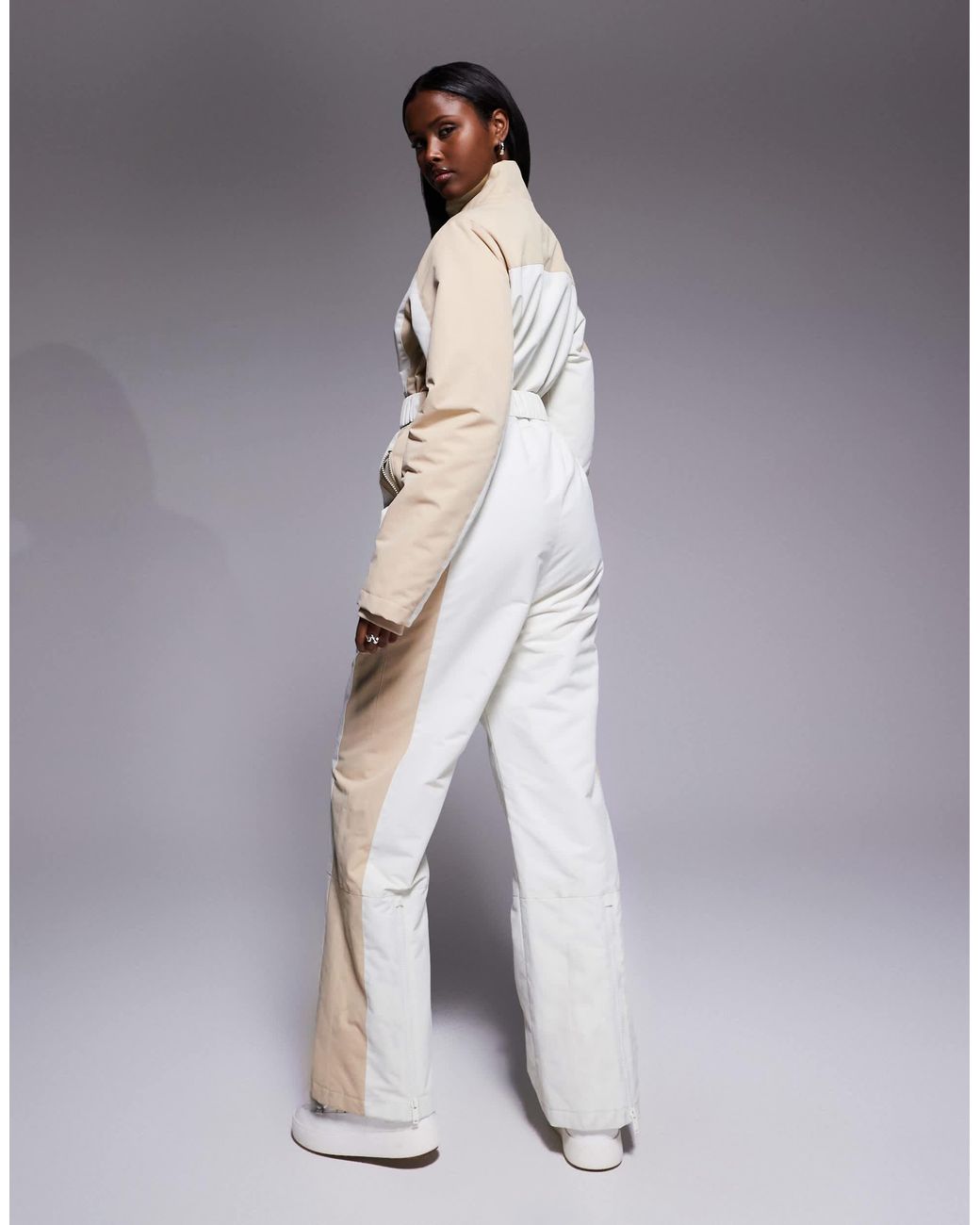 Threadbare Gray Ski Two-tone Ski Suit