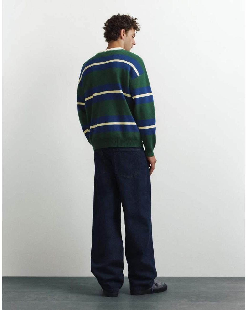 Polo di Pull&Bear in Blue da Uomo