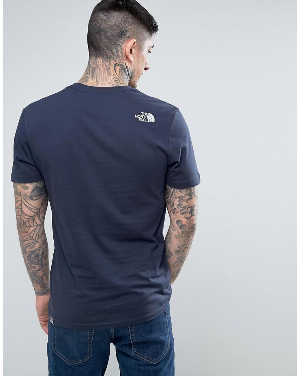 The North Face T-shirt With Never Stop Exploring Logo In Navy in Blue for  Men | Lyst