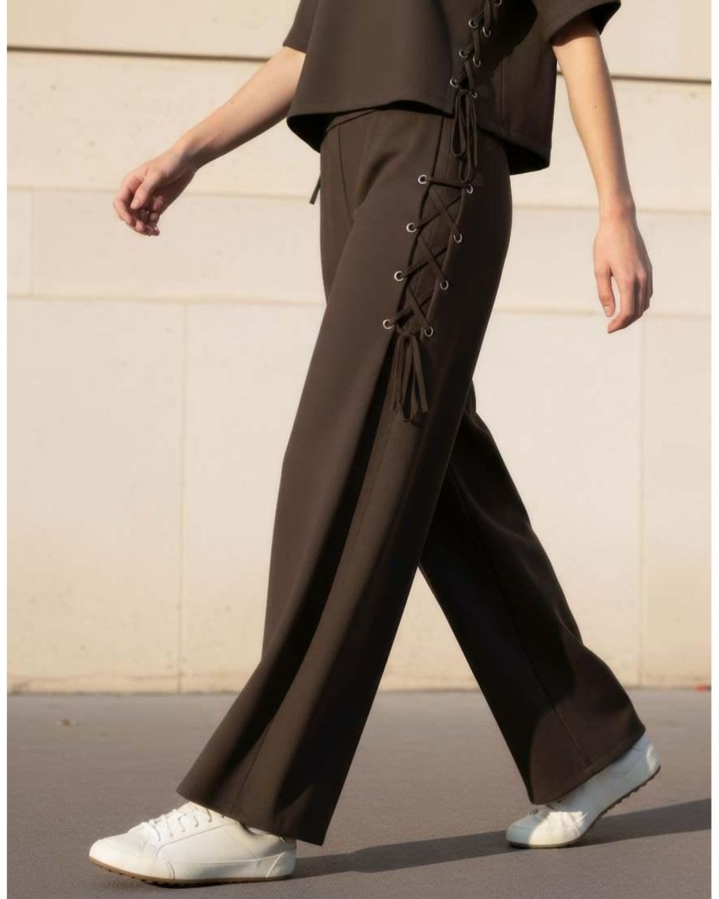 HYPEDROP Brown High Waisted Sweatpants