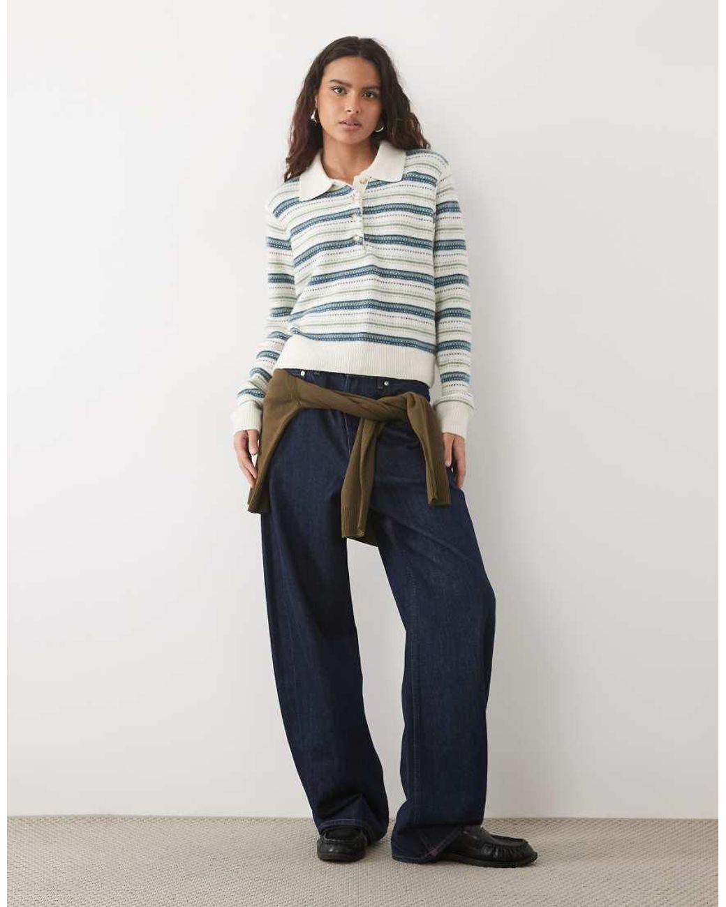 Abercrombie & Fitch Blue V-neck Sweater