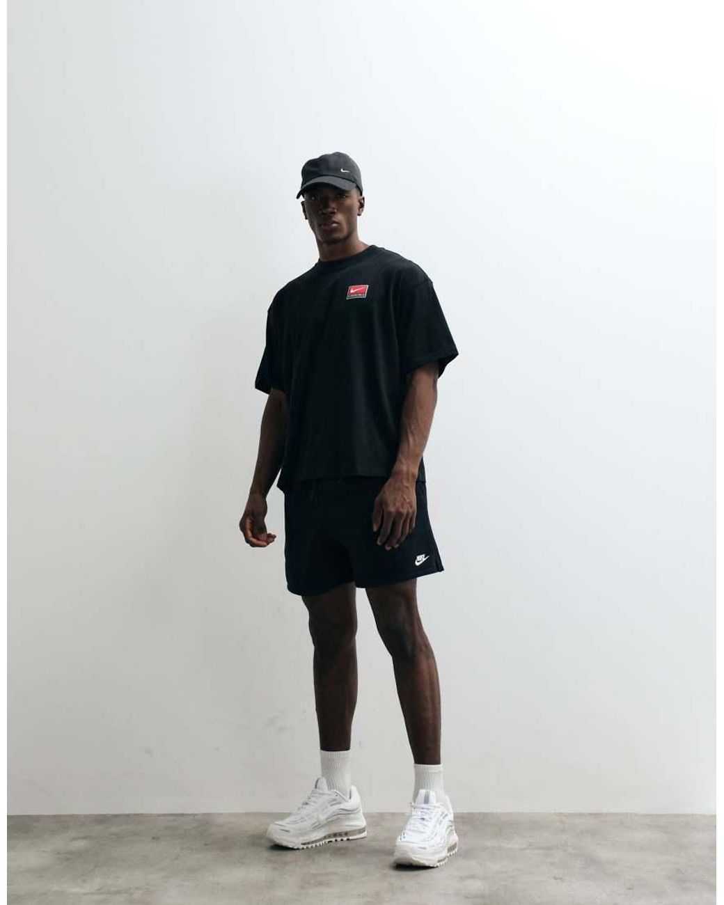 Nike Blue Retro Logo Boxy Oversized T-shirt for men