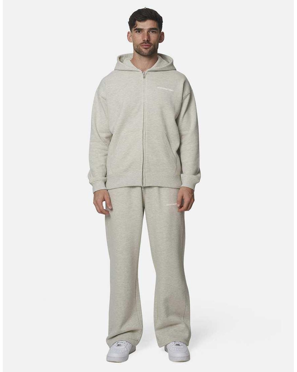 Good For Nothing Gray Oversized Cotton Rich Fleece Joggers for men