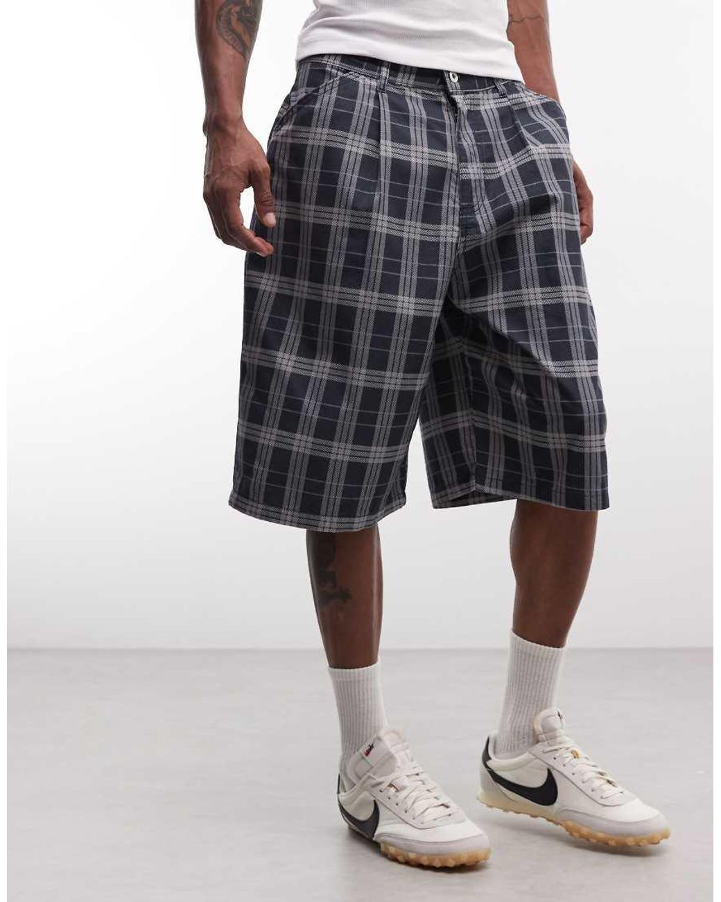 Collusion Multicolor Unisex Longline baggy Jort