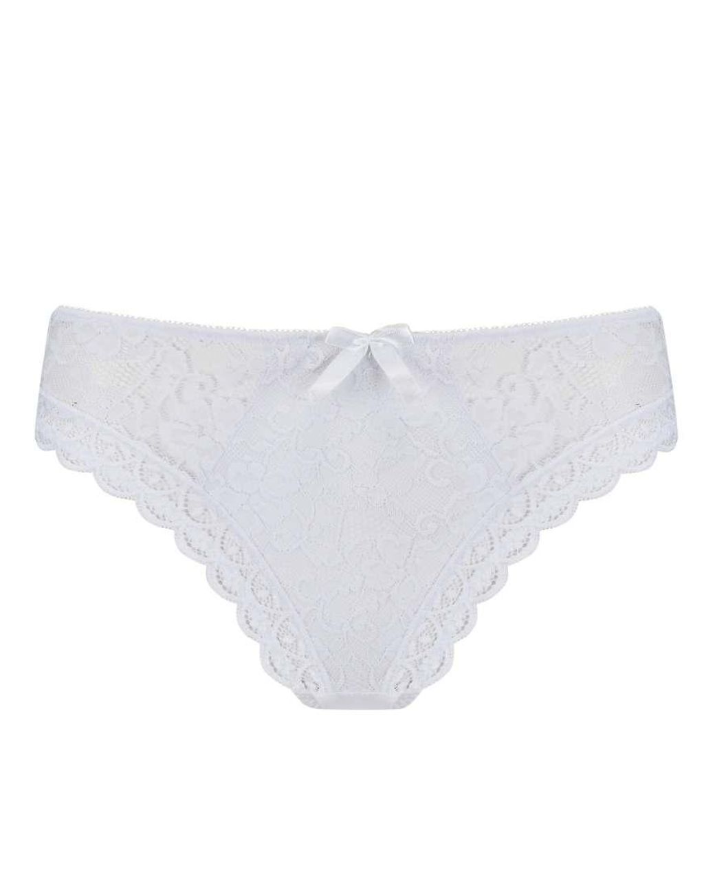 Pour Moi White Rebel High Leg Brief