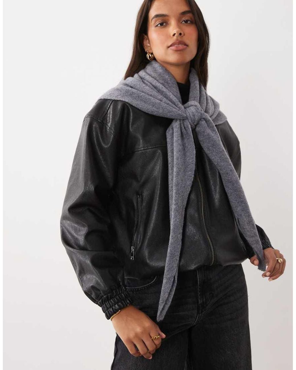 ASOS Gray Wool Extra Large Triangle Scarf