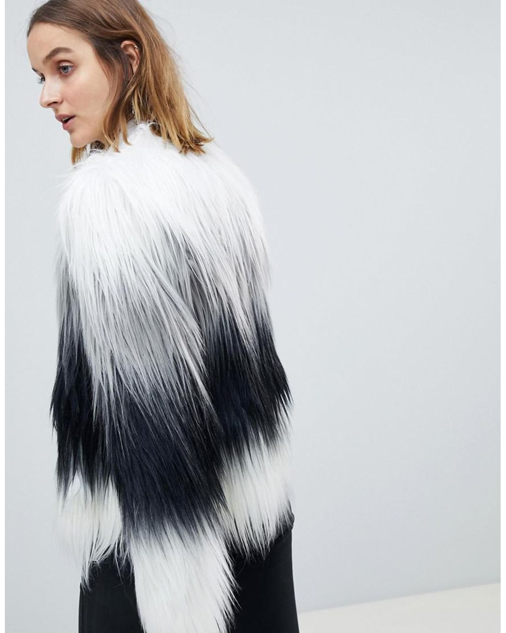 Barneys Originals Ombre shaggy Faux Fur 
