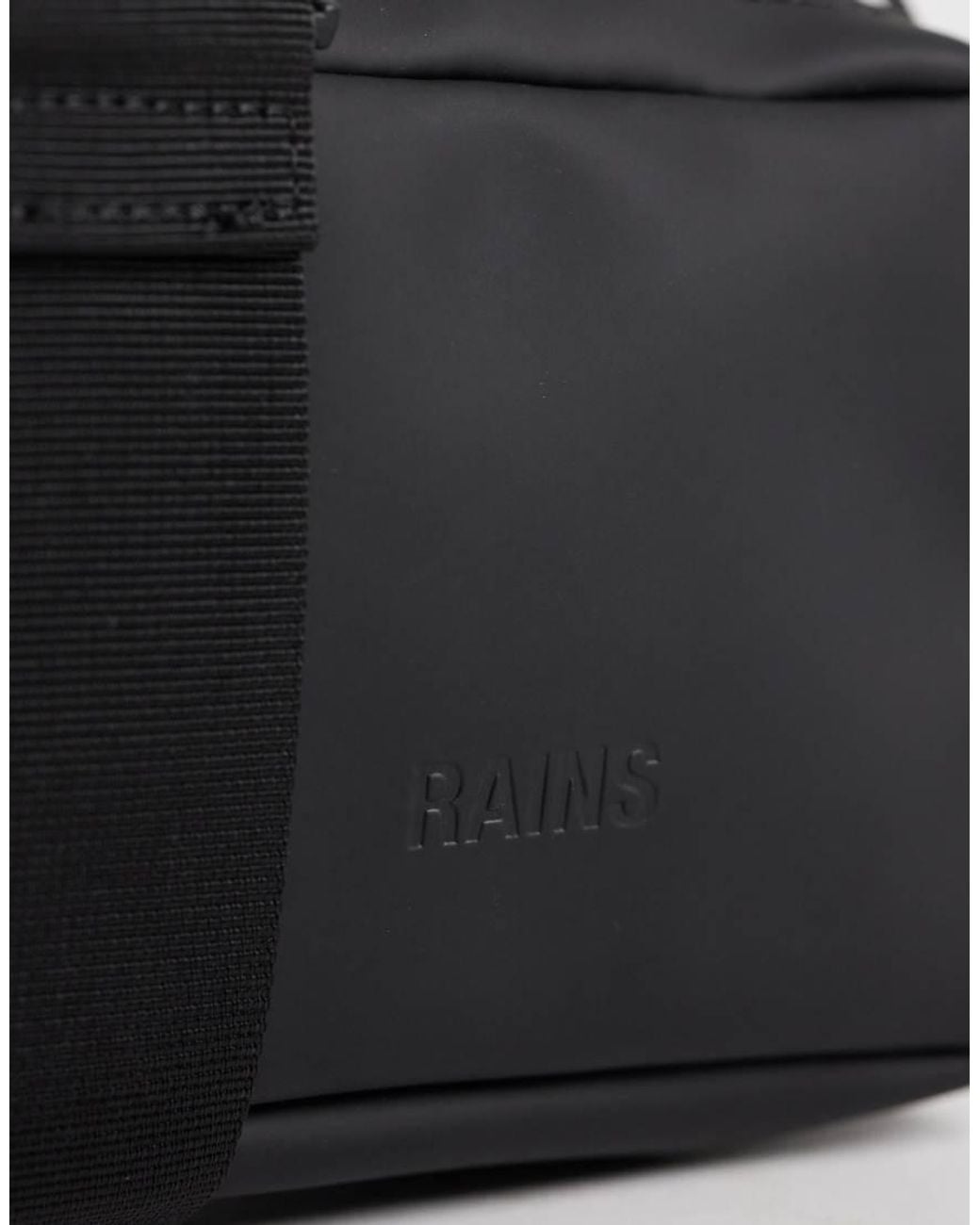 Rains Black 14120 Waterproof Micro Cross Body Box Bag With Strap