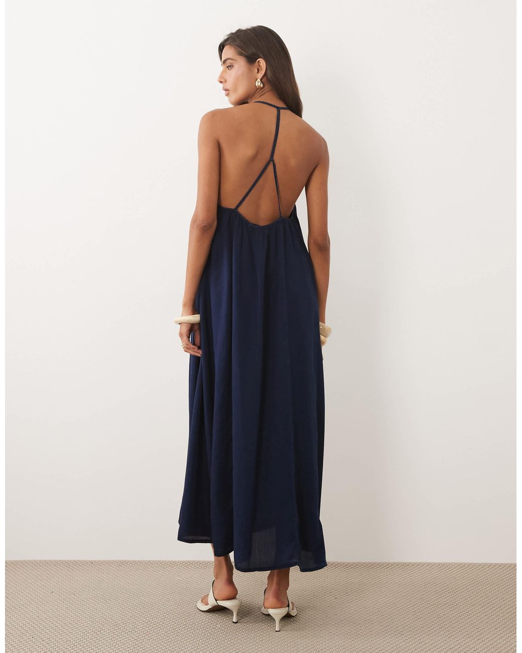 Mango Blue – fließendes maxikleid