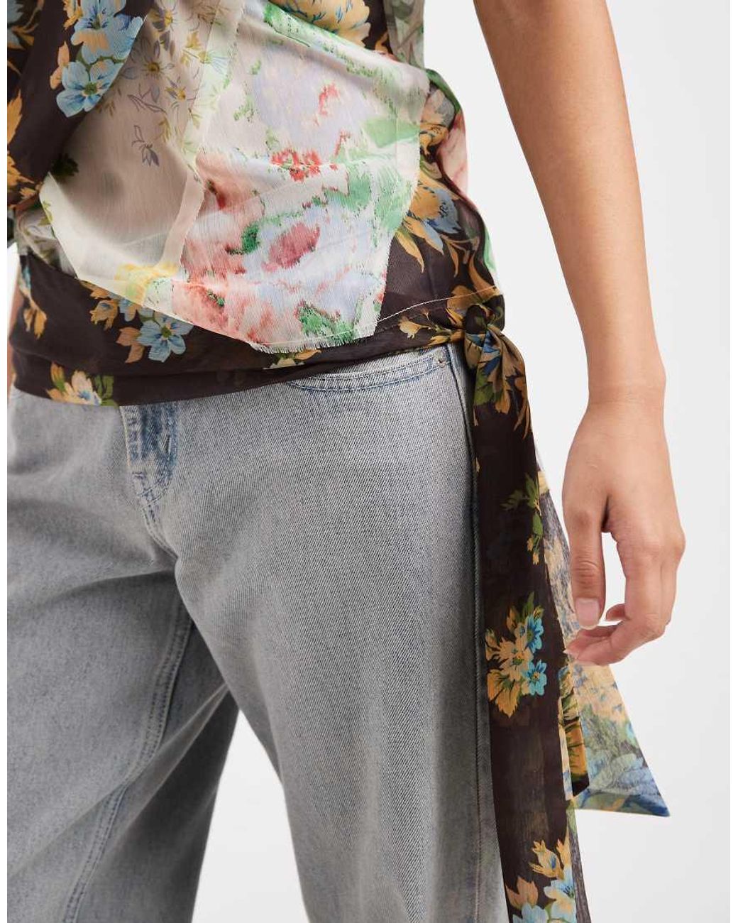 ASOS Multicolor Drape Scarf Detail Co-ord Cami