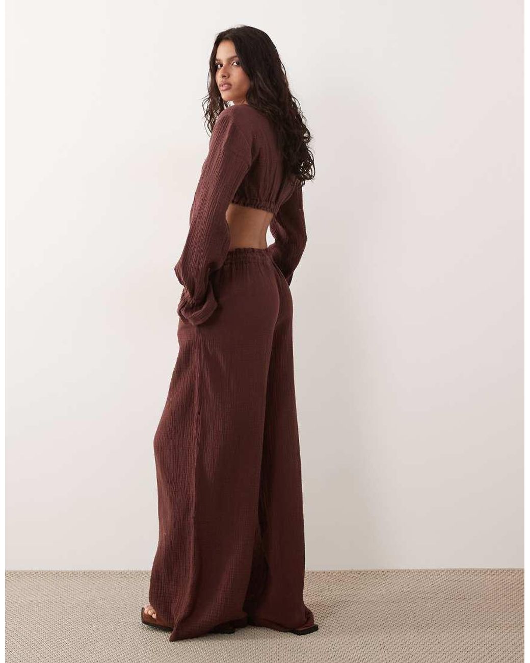 ASOS Brown Pull-on Pants Set