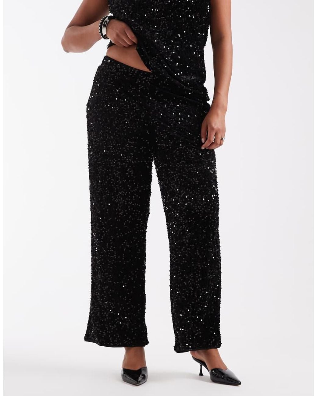 ONLY Black Wide Leg Pants Set