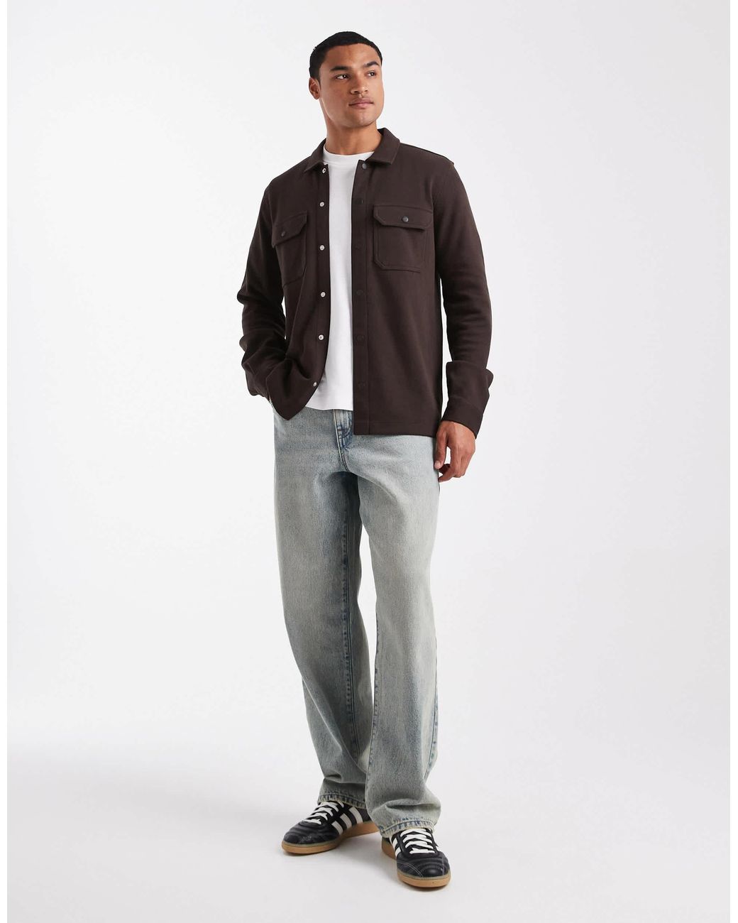 Threadbare – hemdjacke in Black für Herren