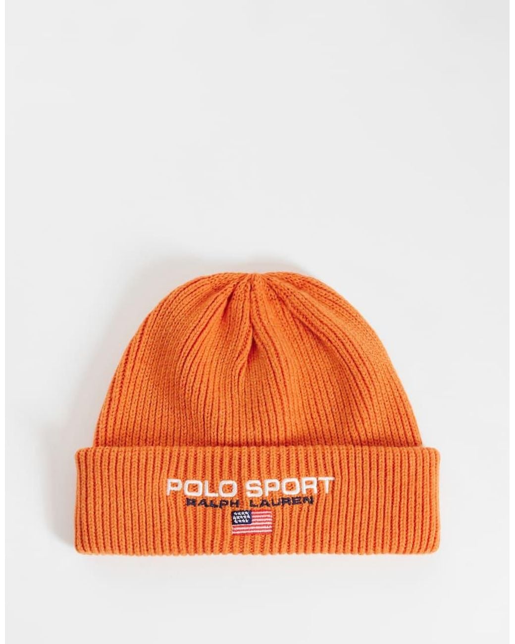 Polo Ralph Lauren Orange Sport Logo Beanie for men