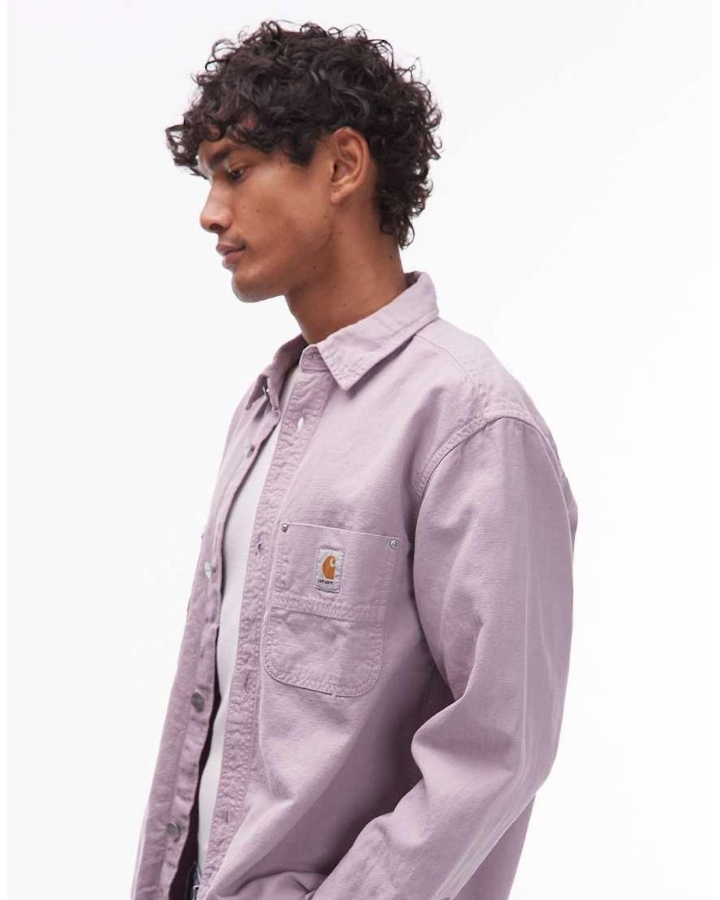 Carhartt Purple Walter Shirt Jacket With Pocket Detail for men