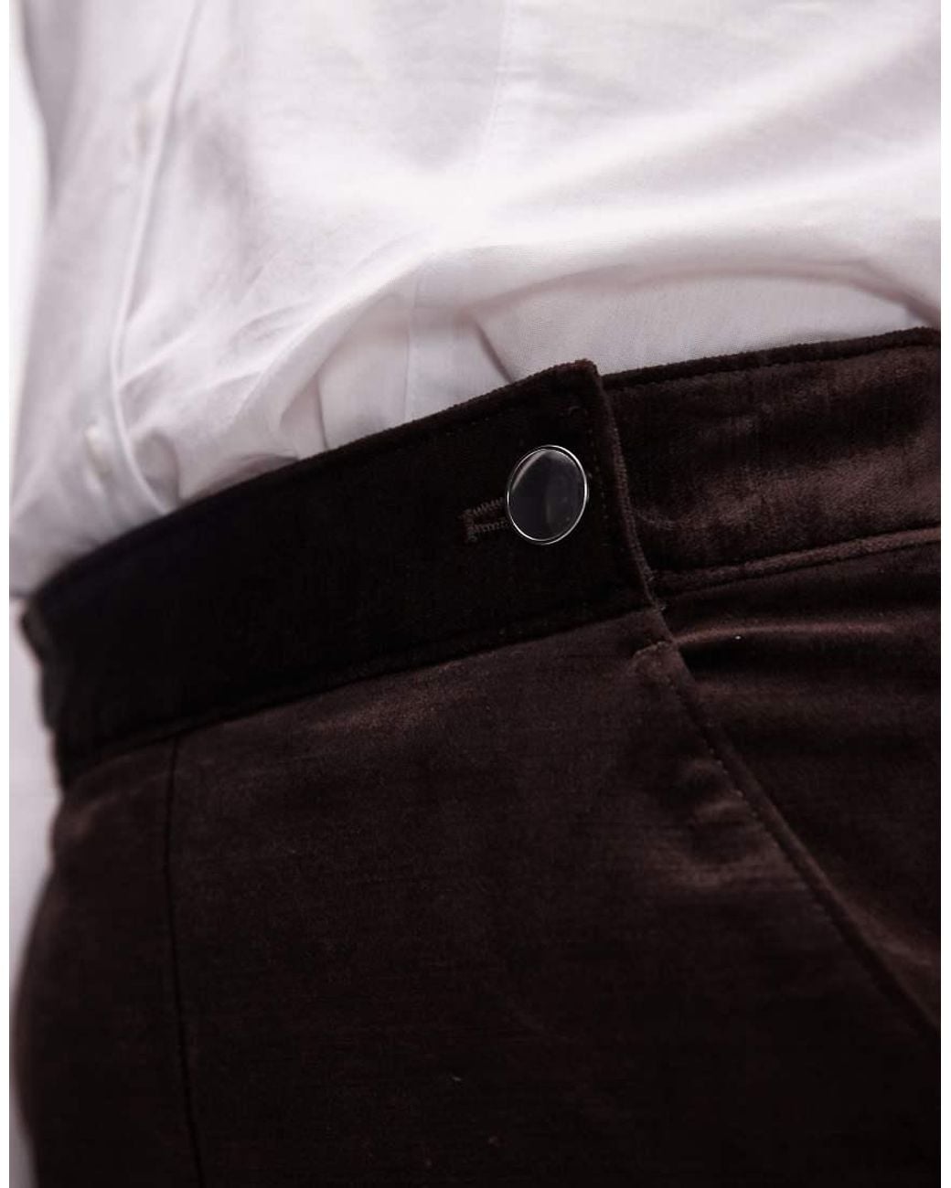 & Other Stories White Button Details Velvet Mini Skirt