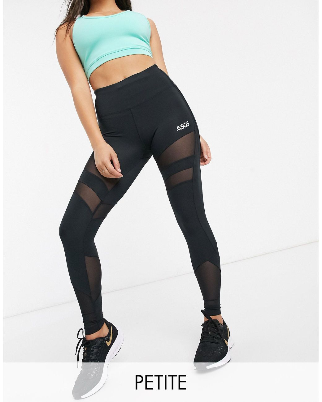 ASOS 4505 Synthetic Petite Legging With Sculpt Mesh Inserts in Black - Lyst