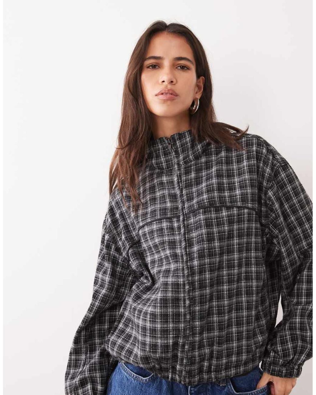 ASOS Black Track Funnel Neck Jacket Co-ord