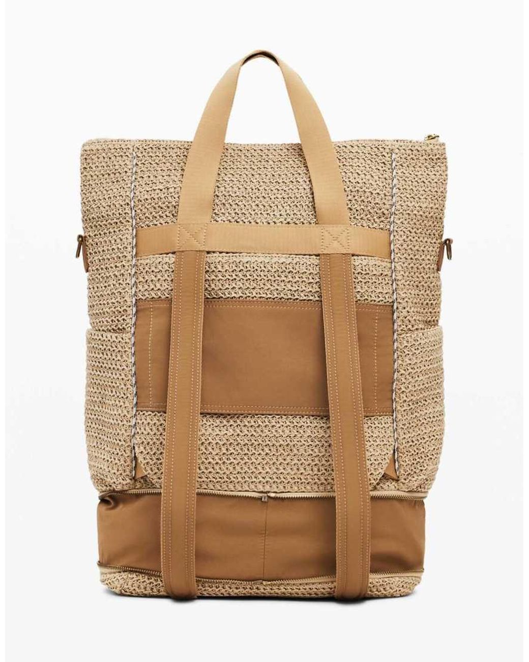 Desigual Natural Large Modular Raffia Backpack