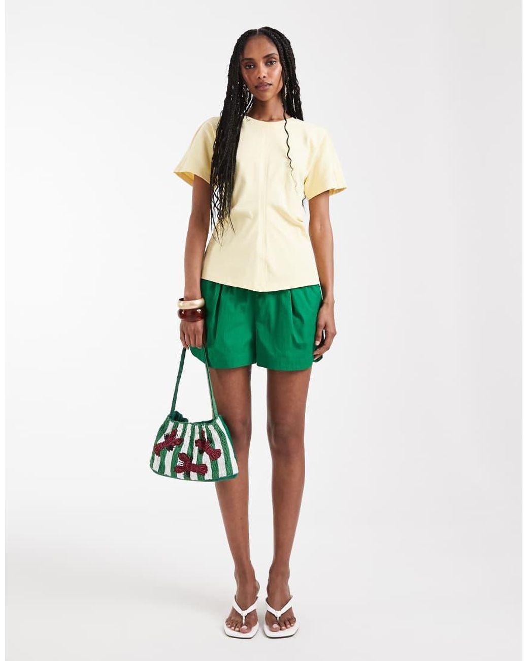 ONLY Natural Cinch Waist T-shirt