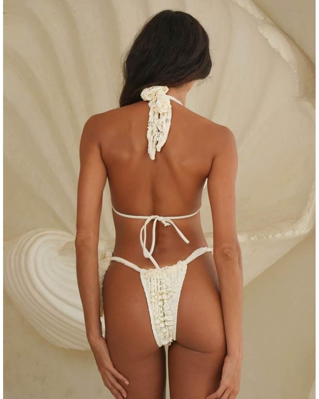Moda Minx Brown Montauk Tie Side Brazilian Bikini Bottom