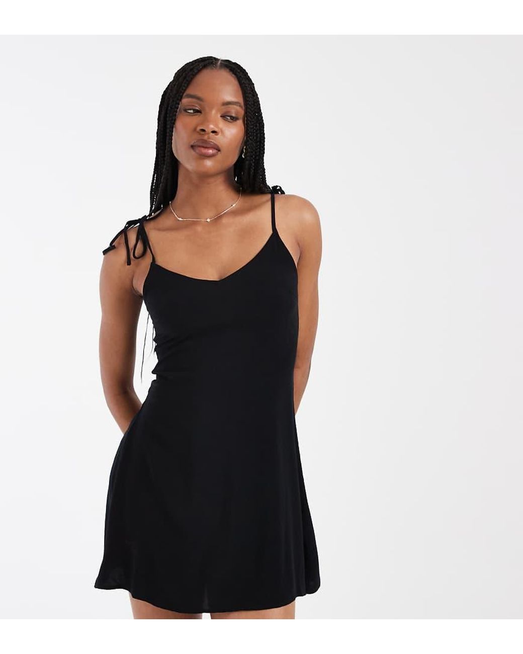 Vero Moda Black Easy Tie Shoulder Cami Mini Dress