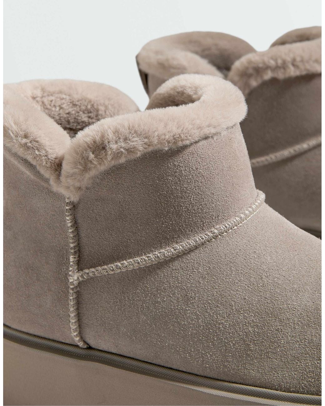 Oysho Gray Plateaustiefel