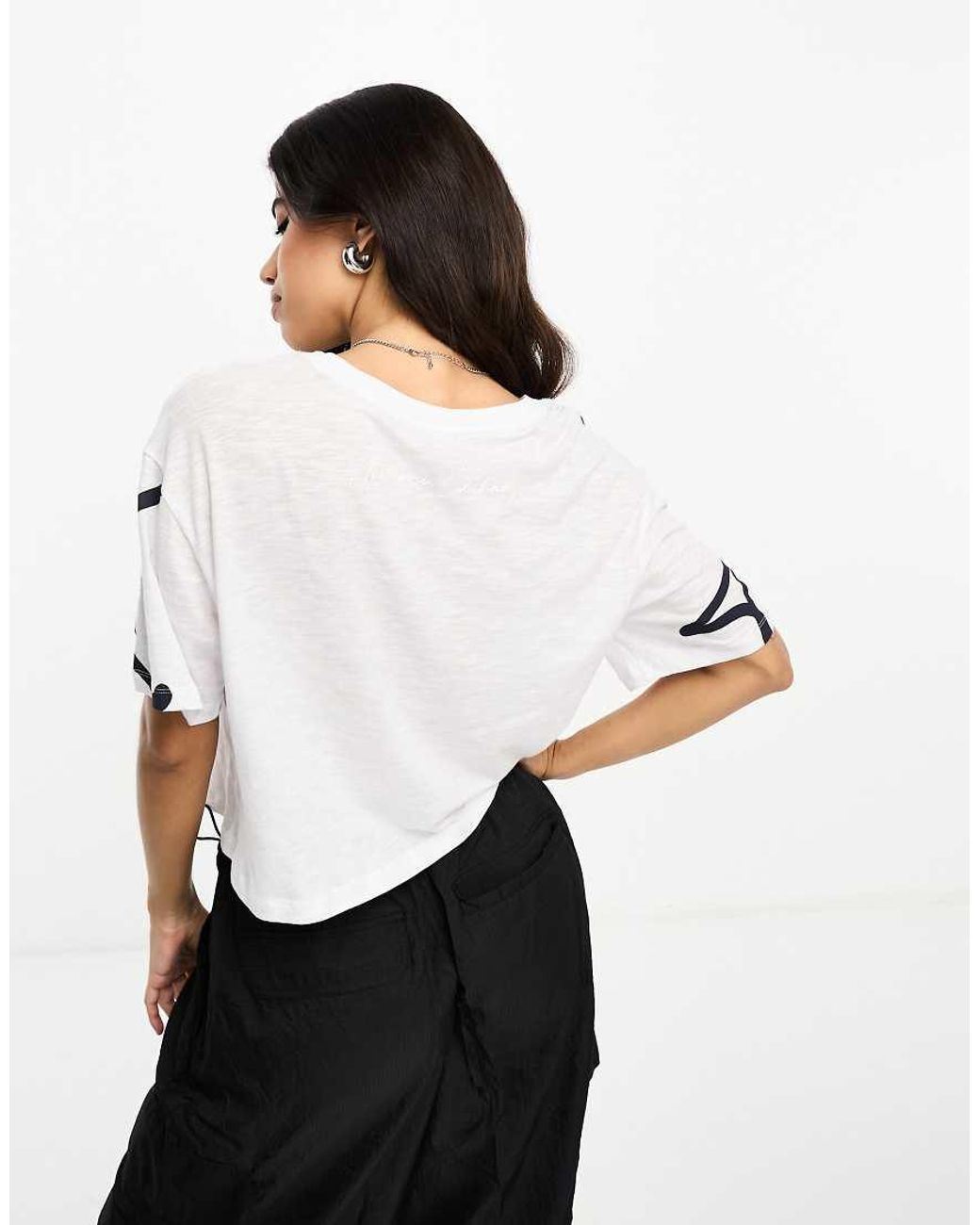 ARMANI EXCHANGE Black Crop T-Shirt