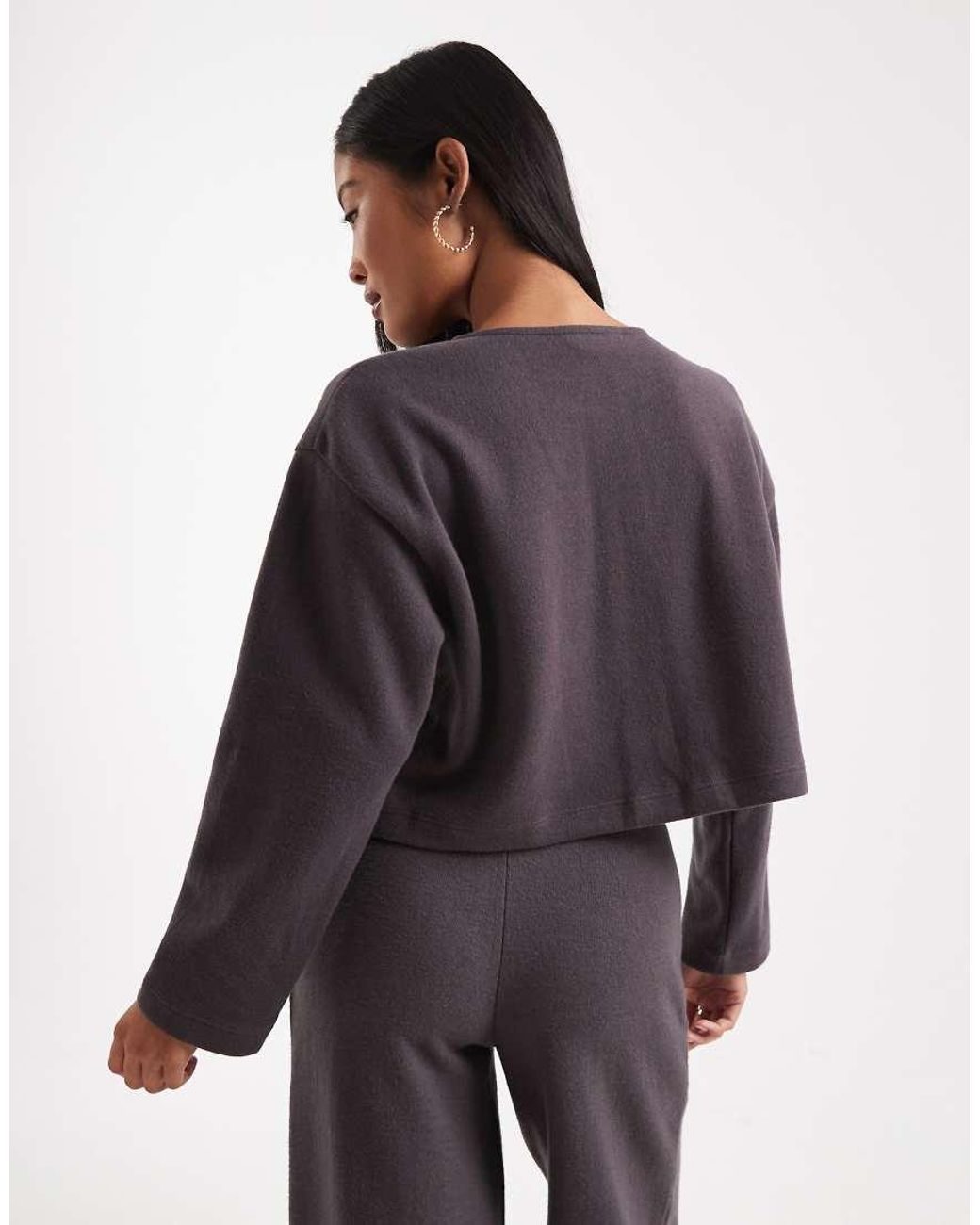 Miss Selfridge Brown Super Soft Cardigan Set