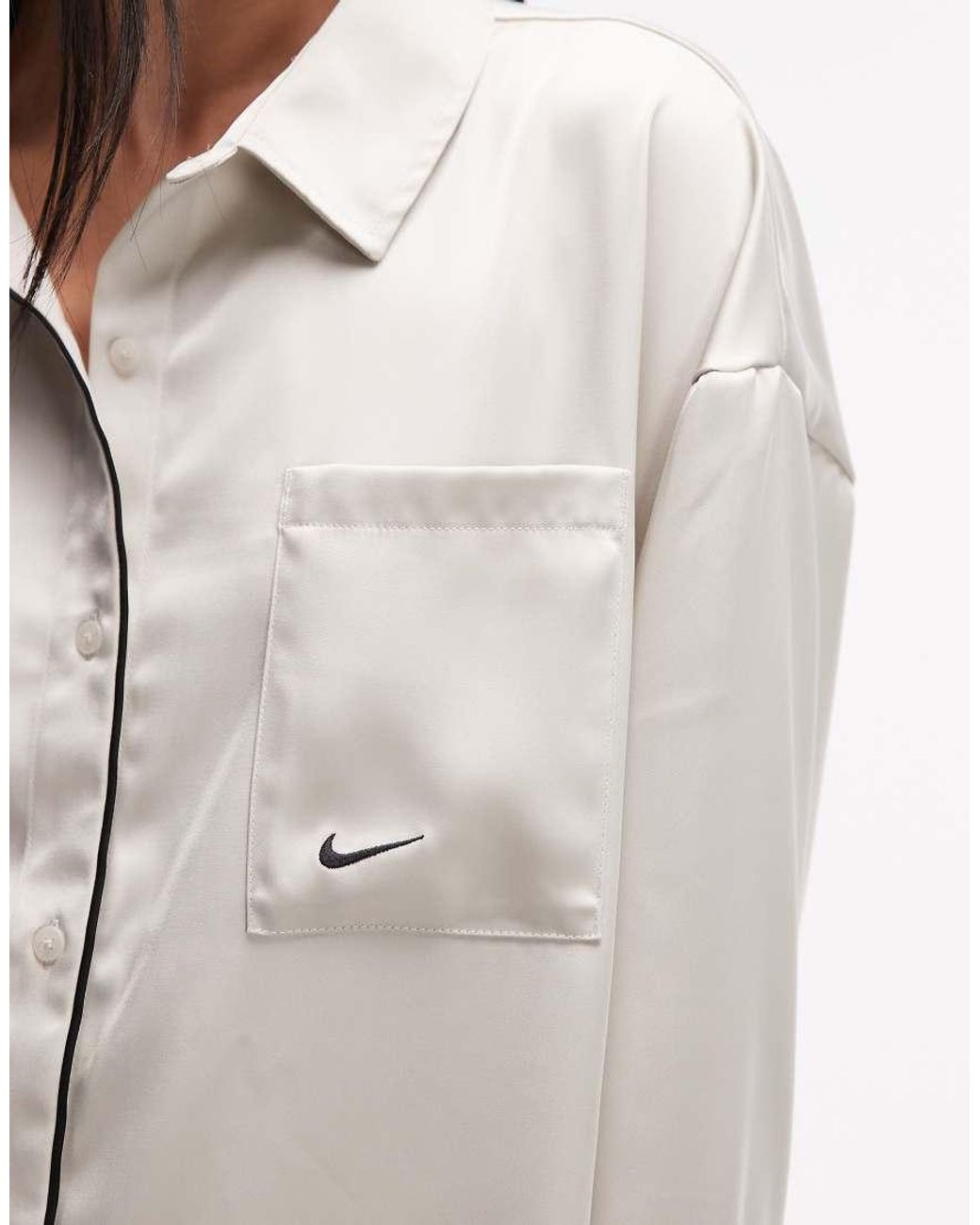 Nike Natural Satin Long Sleeve Shirt