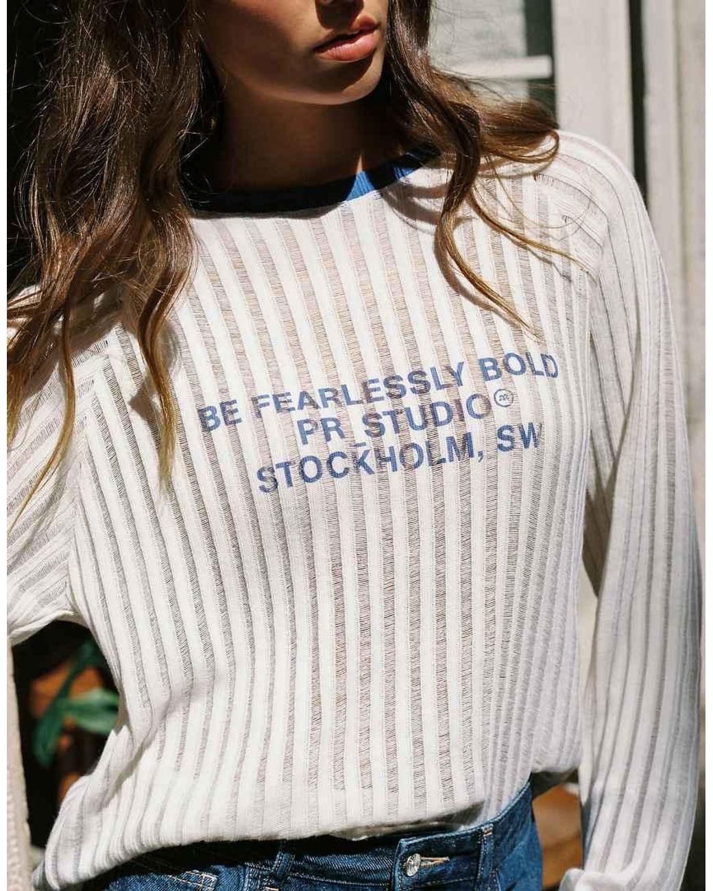 Pull&Bear Black Graphic Knit T-shirt