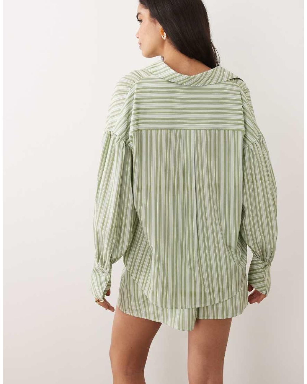 Aria Cove Natural Pocket Front Deep Cuff Oversized Shirt