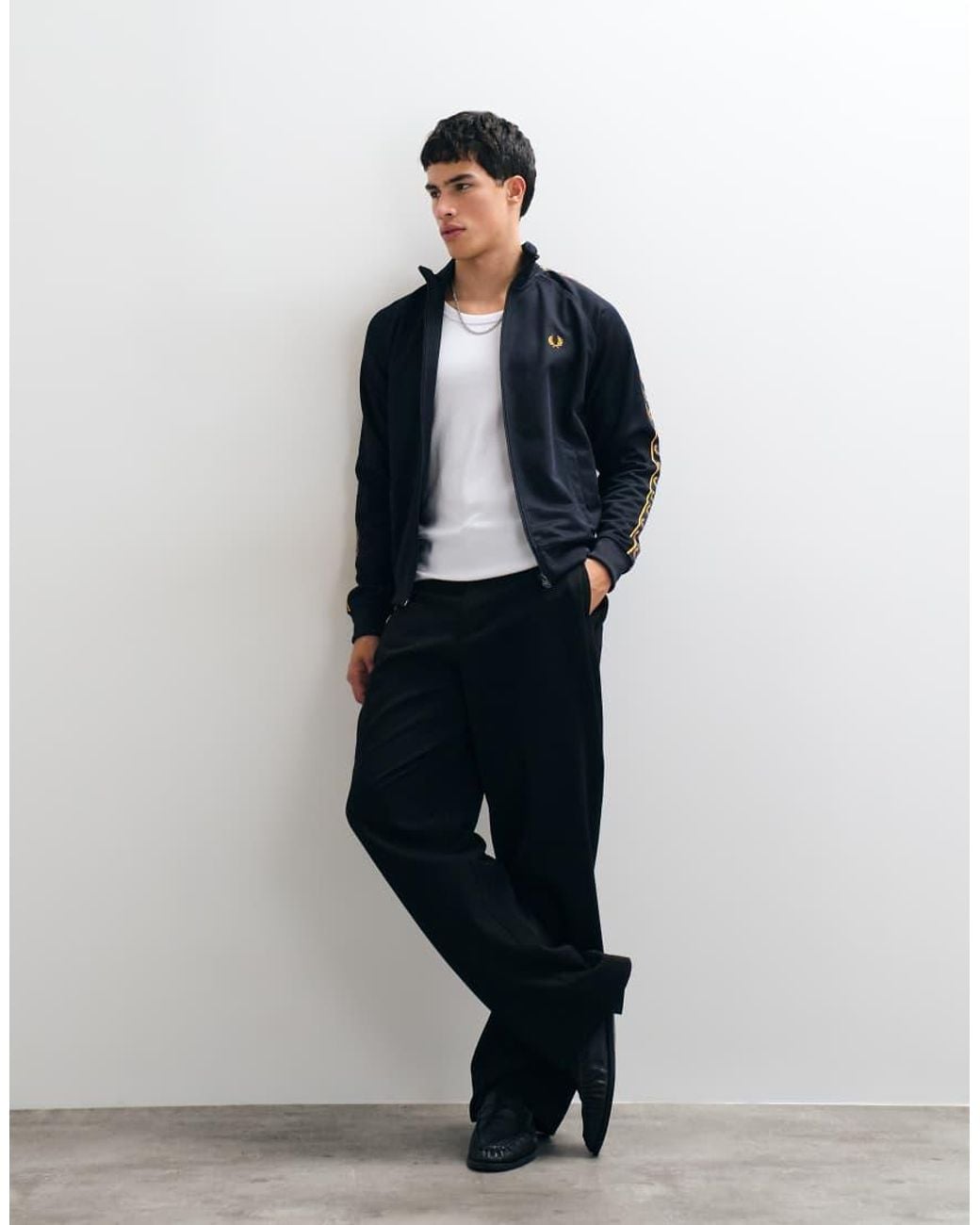 Fred Perry Blue Contrast Tape Co-ord Track Jacket for men
