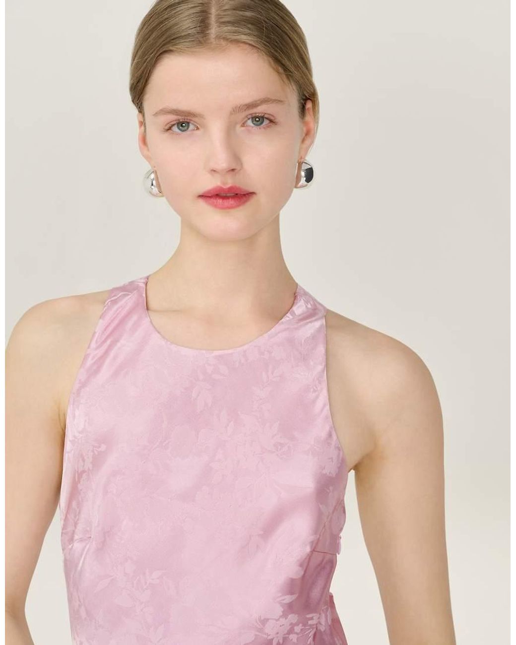 OMNES Pink Dresses Jai Floral Maxi Dress With Cross Back