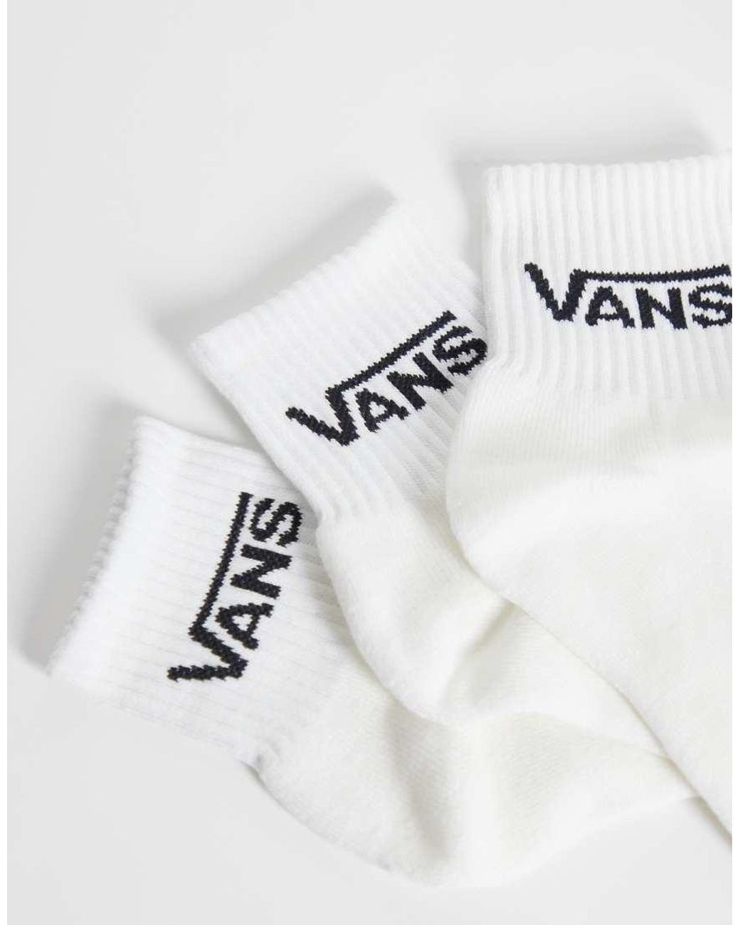 Vans White Classic Crew 3pck Socks