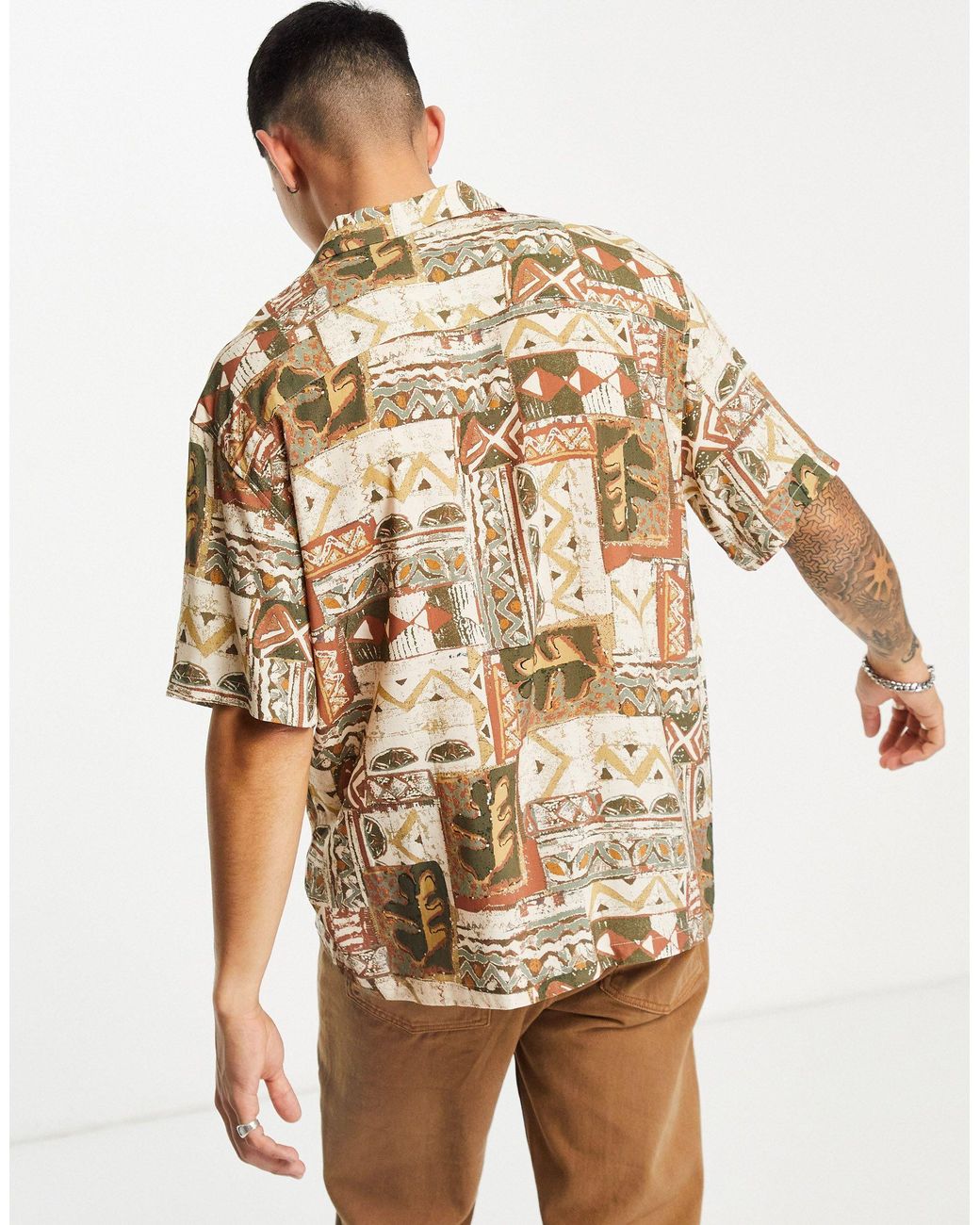 Chemise à divers motifs aztèques Pull&Bear pour homme | Lyst