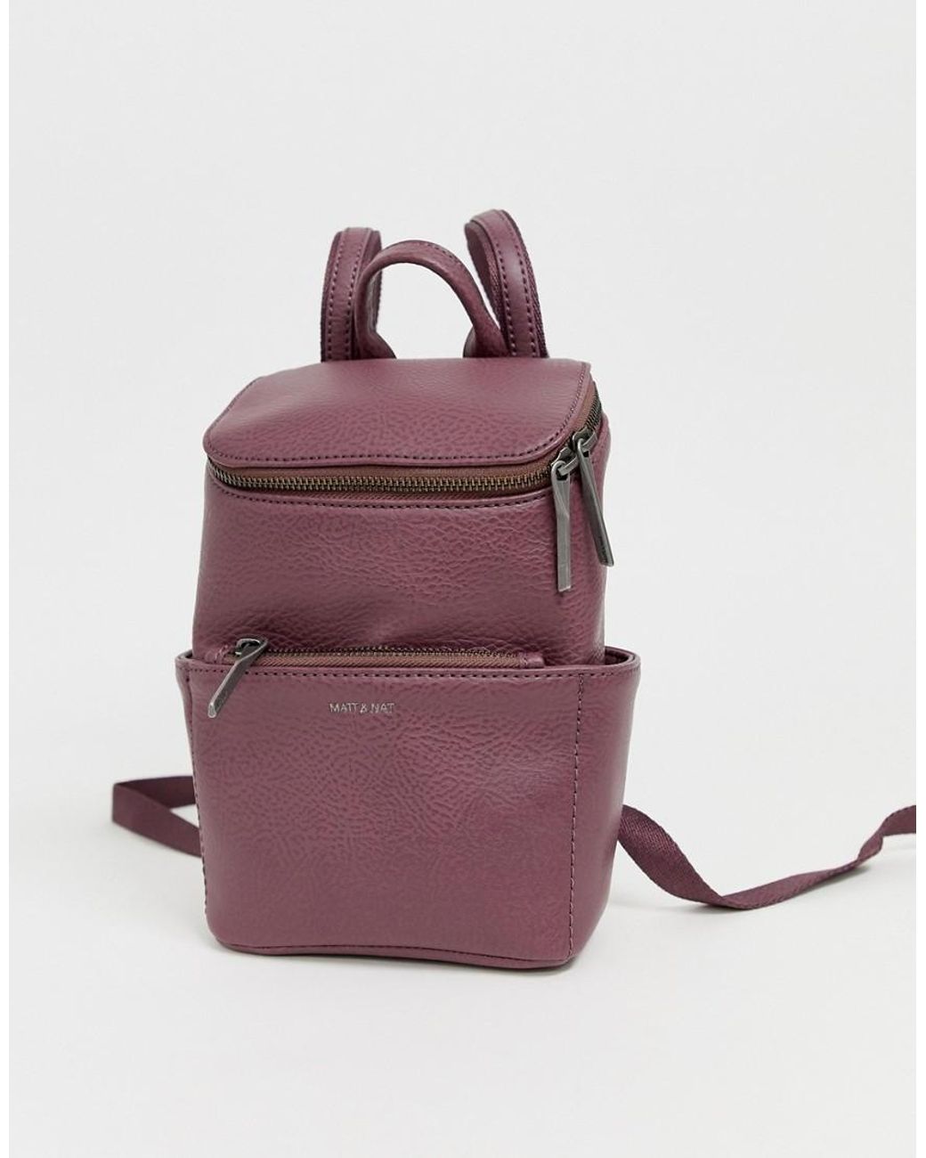 Matt Nat Rubber Mini Brave Backpack In Fig In Purple Lyst