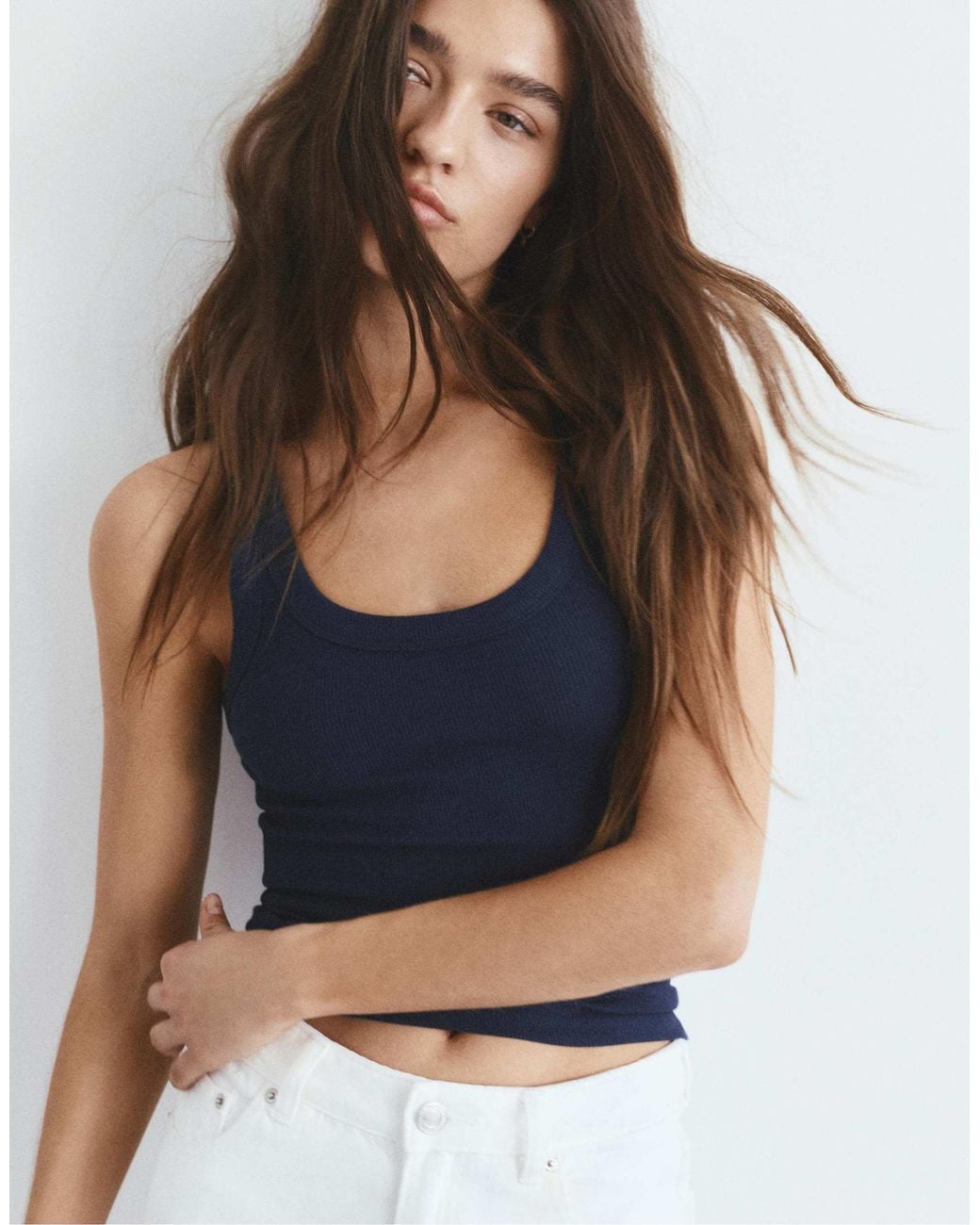 Pull&Bear Blue – basic-tanktop