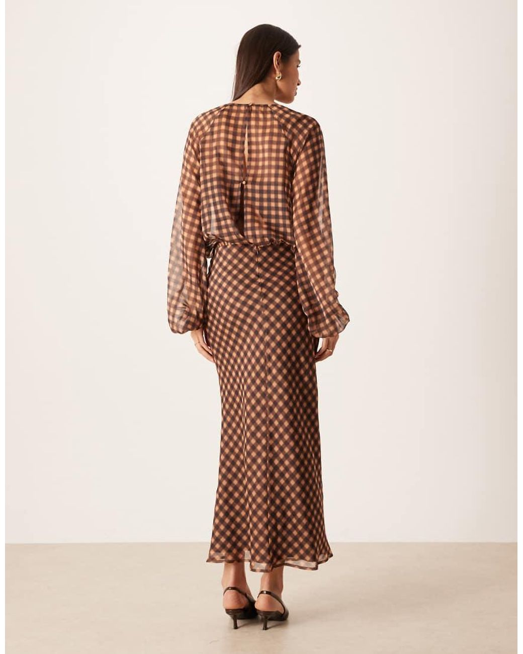 ASOS Natural Wrap Maxi Dress