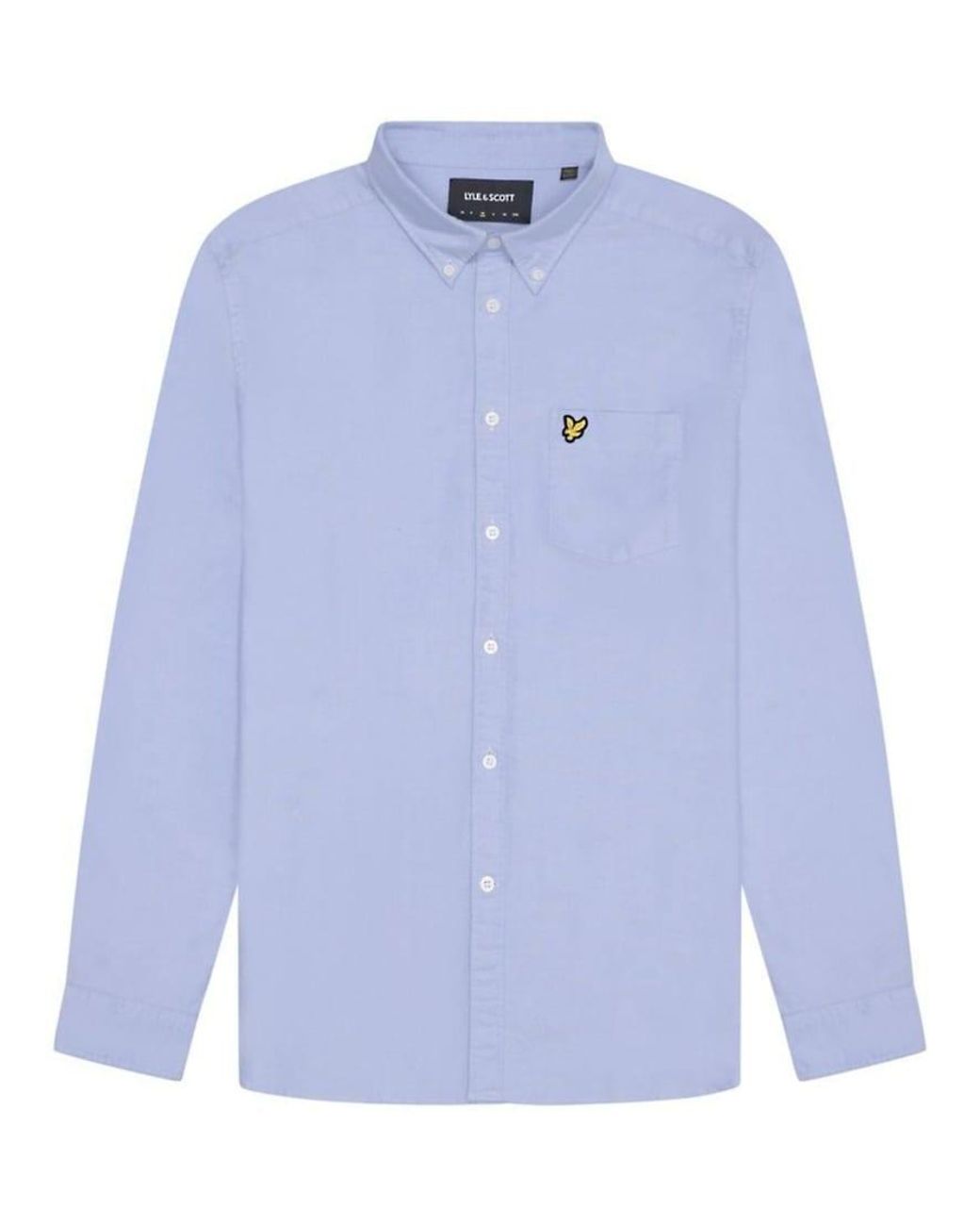 Lyle & Scott Blue Cotton Oxford Shirt for men