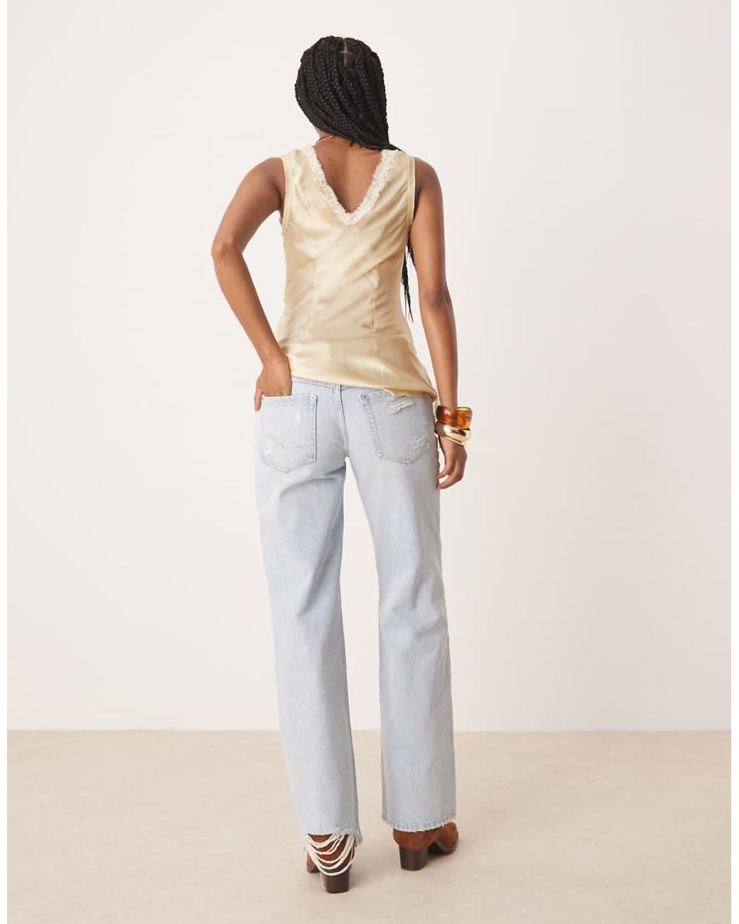 Free People Natural Tennessee Low Rise Jean