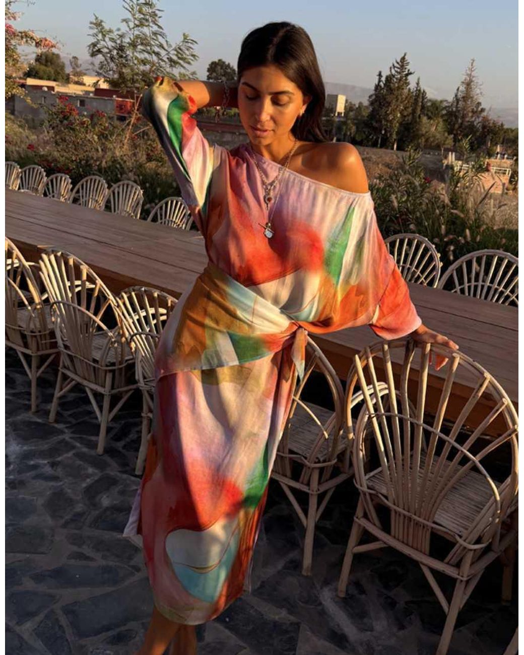 Never Fully Dressed Multicolor Jem Abstract Oversized Midaxi Dress