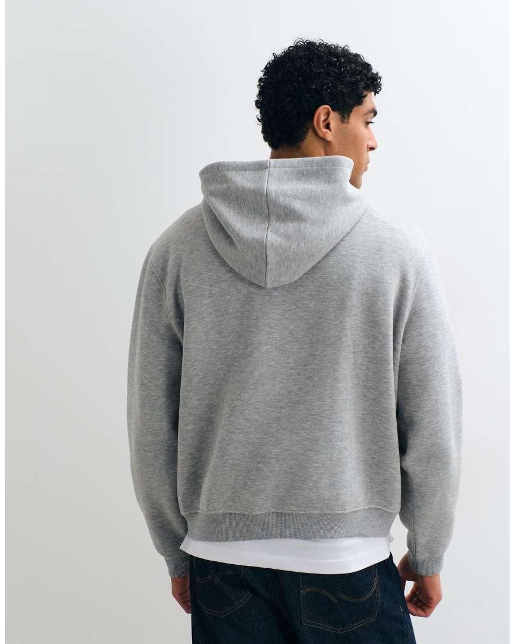 ASOS Gray Essentials Relaxed Boxy Hoodie for men